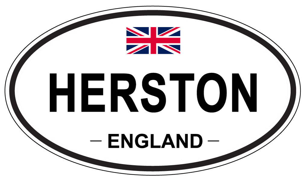 HERSTON, ENGLAND - Oval Sticker