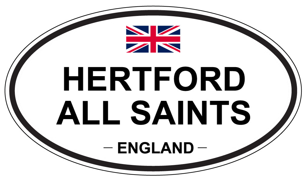 HERTFORD ALL SAINTS, ENGLAND - Oval Sticker
