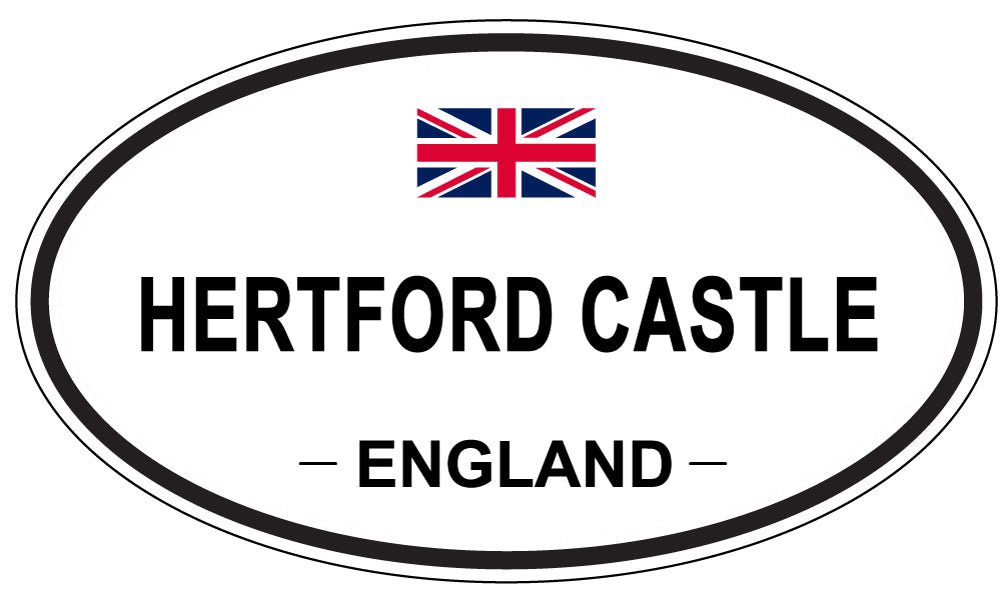 HERTFORD CASTLE, ENGLAND - Oval Sticker