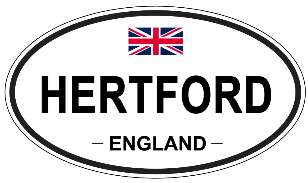 HERTFORD, ENGLAND - Oval Sticker