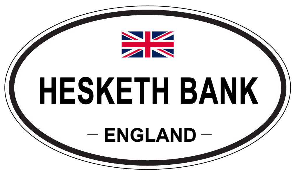 HESKETH BANK, ENGLAND - Oval Sticker