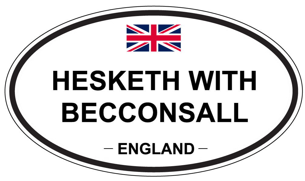 HESKETH WITH BECCONSALL, ENGLAND - Oval Sticker