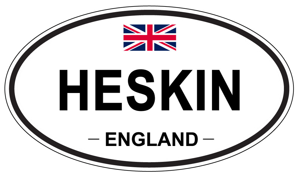 HESKIN, ENGLAND - Oval Sticker