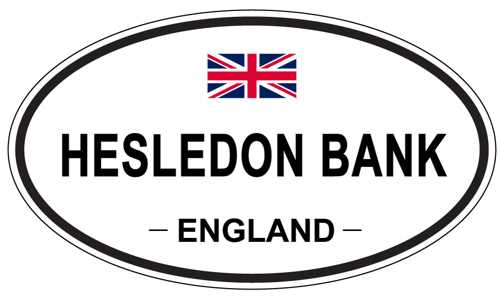 HESLEDON BANK, ENGLAND - Oval Sticker