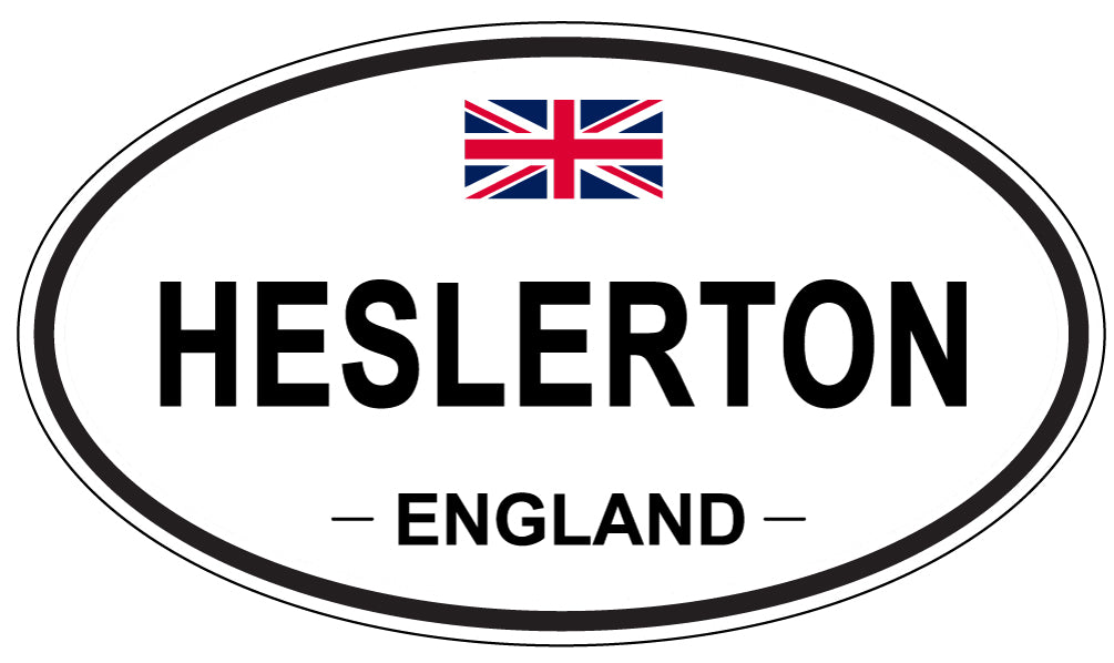 HESLERTON, ENGLAND - Oval Sticker
