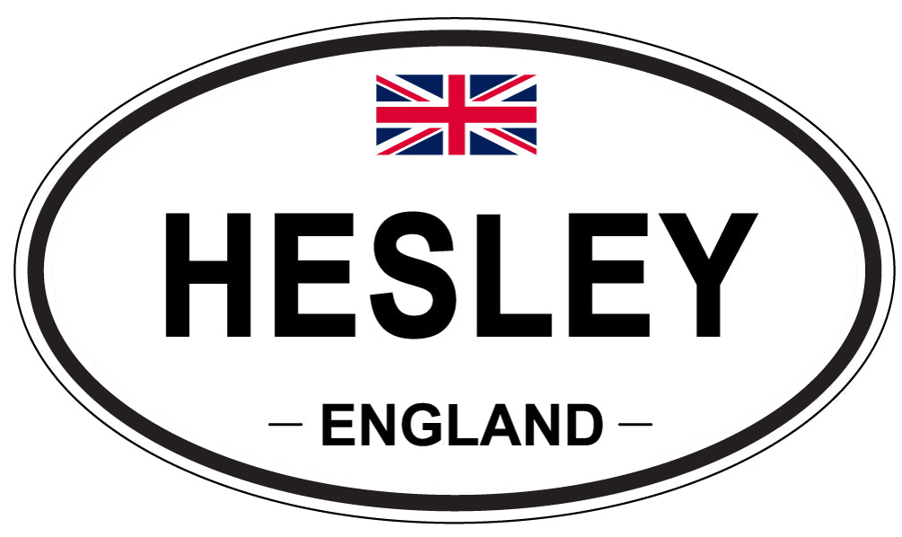 HESLEY, ENGLAND - Oval Sticker