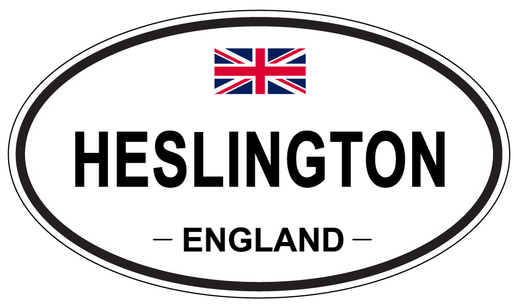 HESLINGTON, ENGLAND - Oval Sticker
