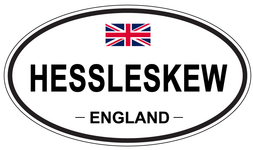 HESSLESKEW, ENGLAND - Oval Sticker