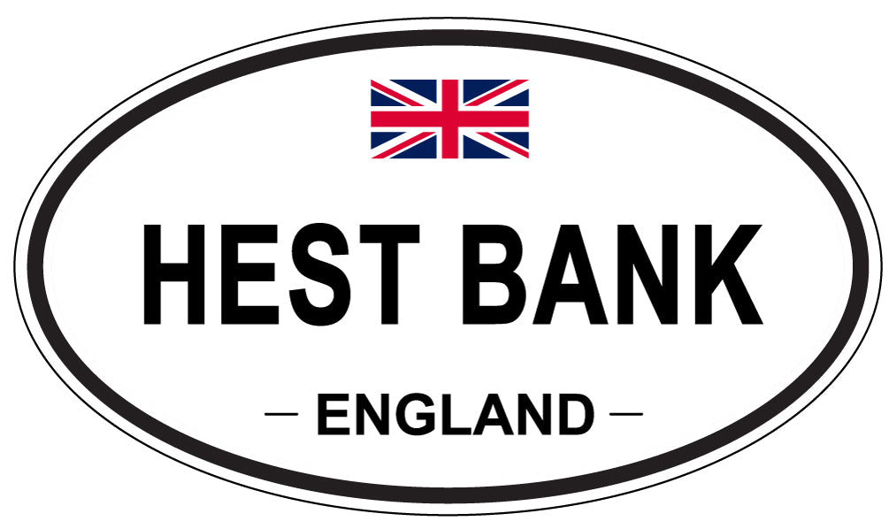 HEST BANK, ENGLAND - Oval Sticker