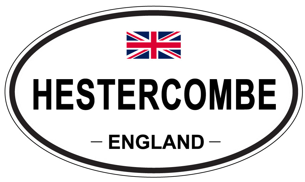 HESTERCOMBE, ENGLAND - Oval Sticker
