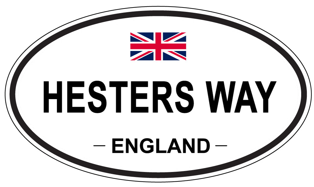HESTERS WAY, ENGLAND - Oval Sticker