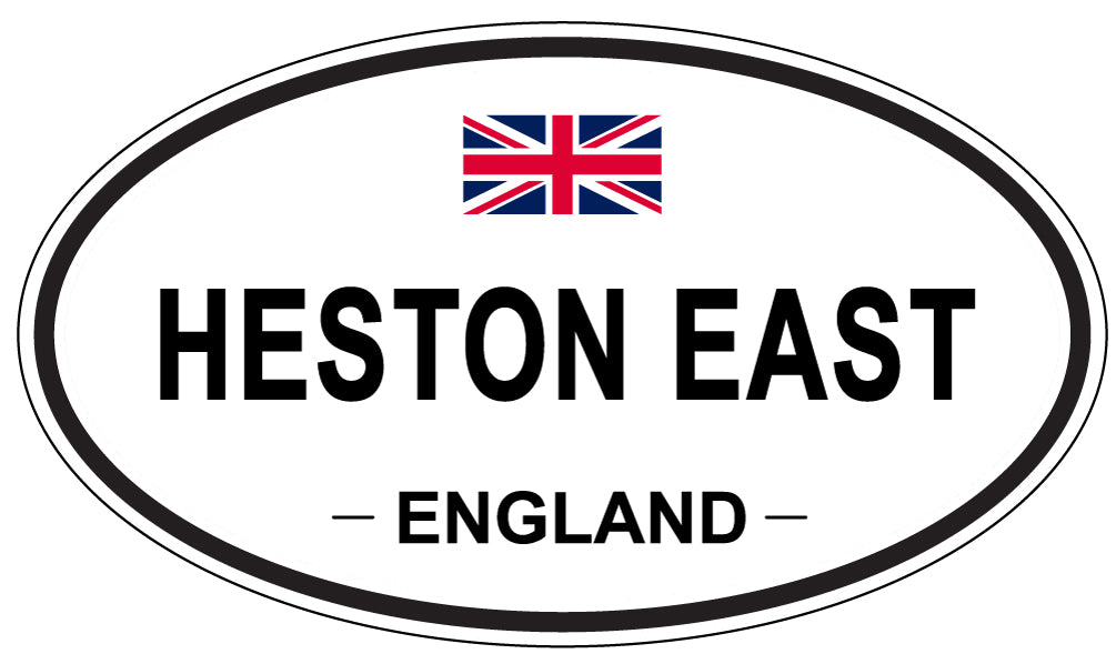 HESTON EAST, ENGLAND - Oval Sticker