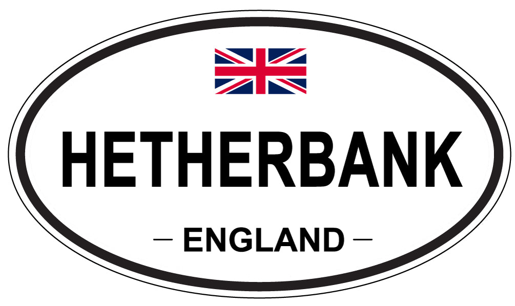 HETHERBANK, ENGLAND - Oval Sticker
