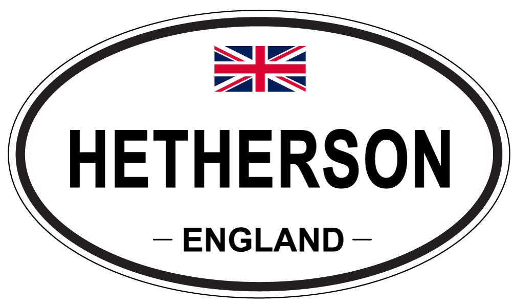 HETHERSON, England - Oval Magnet