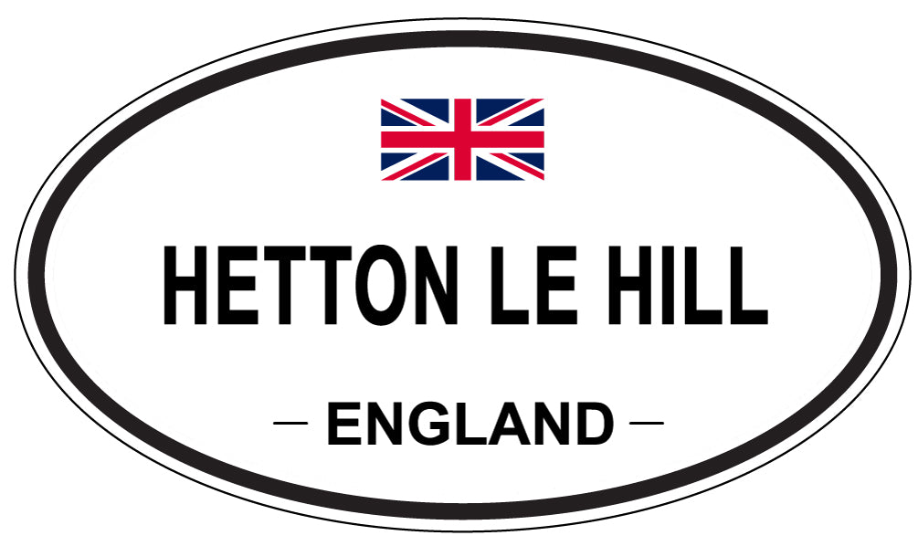 HETTON LE HILL, ENGLAND - Oval Sticker