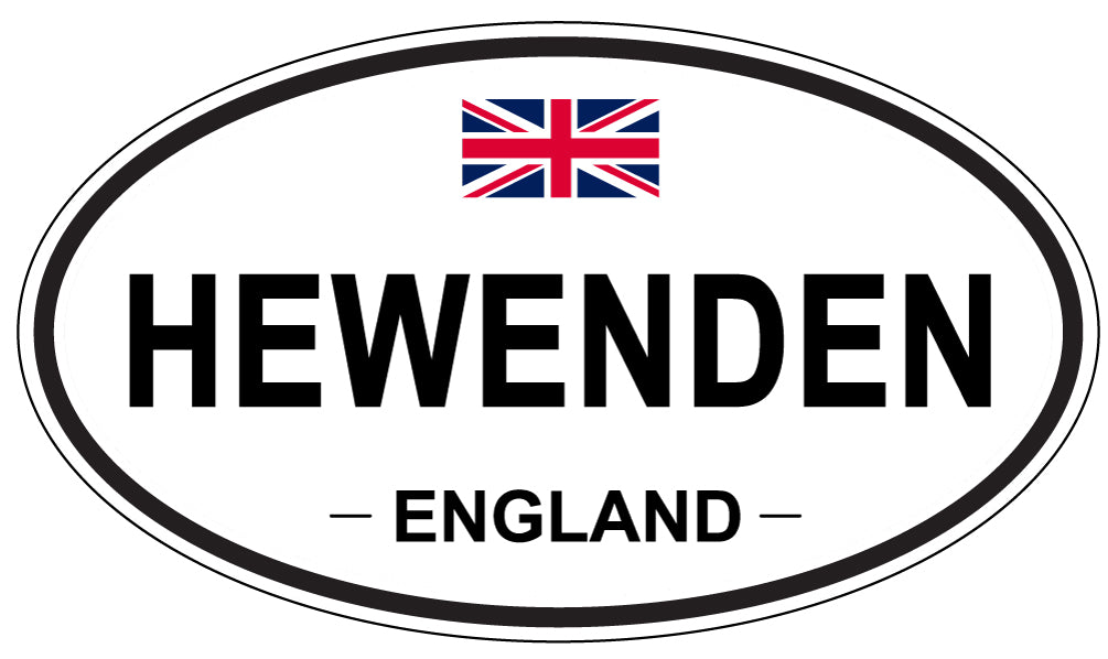 HEWENDEN, ENGLAND - Oval Sticker