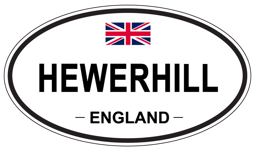 HEWERHILL, ENGLAND - Oval Sticker