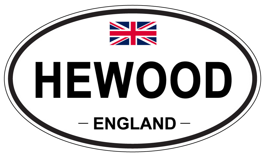 HEWOOD, ENGLAND - Oval Sticker