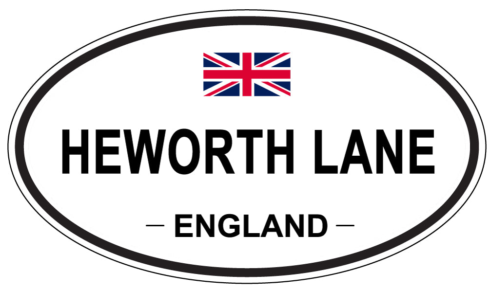 HEWORTH LANE, ENGLAND - Oval Sticker