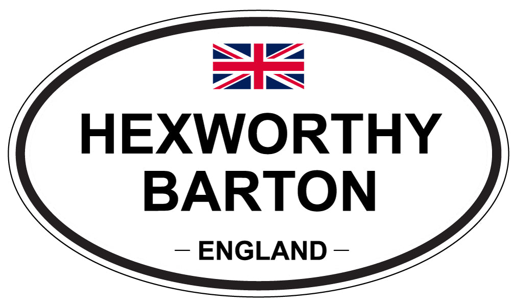 HEXWORTHY BARTON, ENGLAND - Oval Sticker