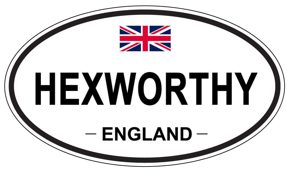 HEXWORTHY, ENGLAND - Oval Sticker