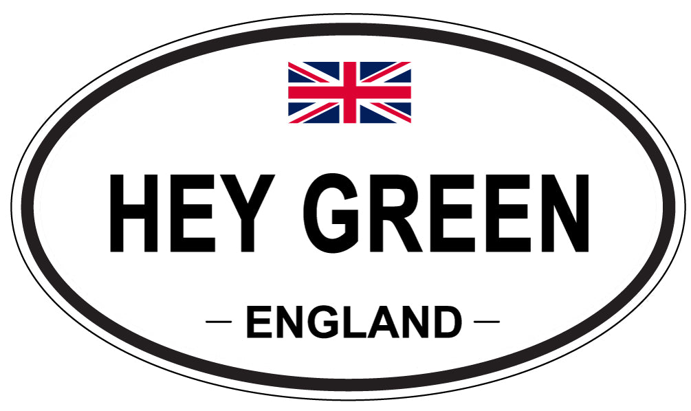 HEY GREEN, ENGLAND - Oval Sticker