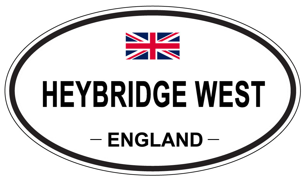 HEYBRIDGE WEST, ENGLAND - Oval Sticker