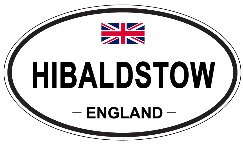 HIBALDSTOW, ENGLAND - Oval Sticker