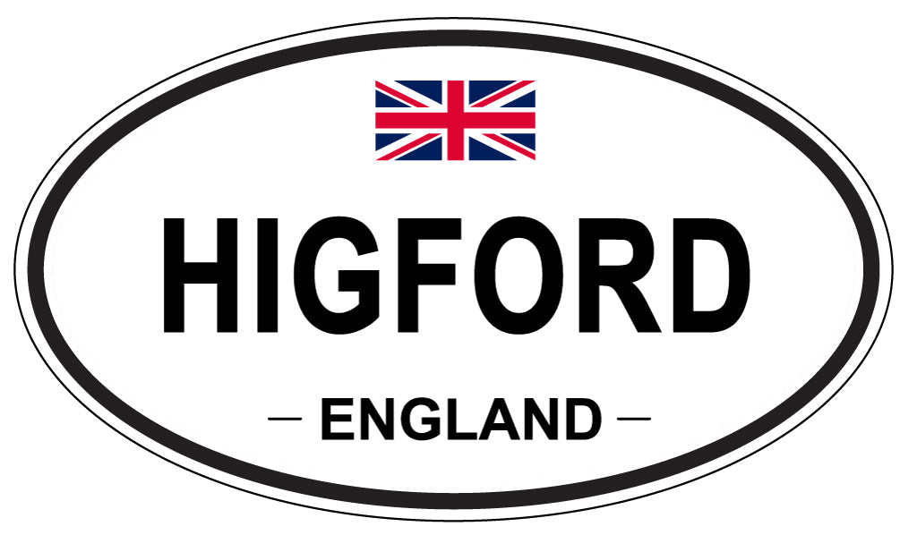 HIGFORD, ENGLAND - Oval Sticker