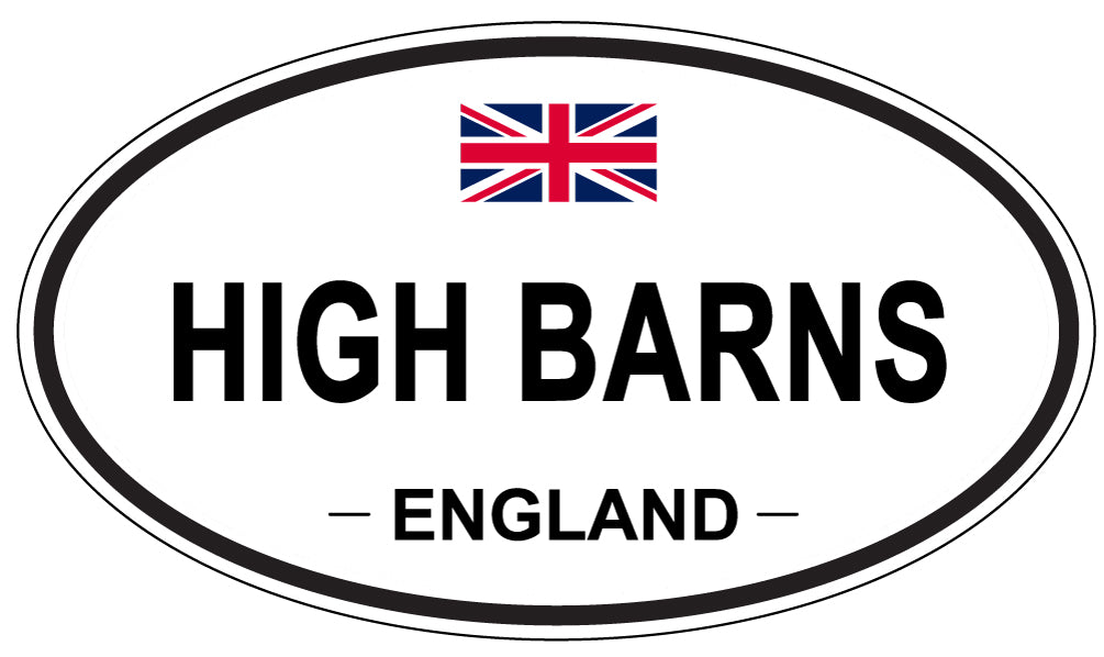 HIGH BARNS, ENGLAND - Oval Sticker