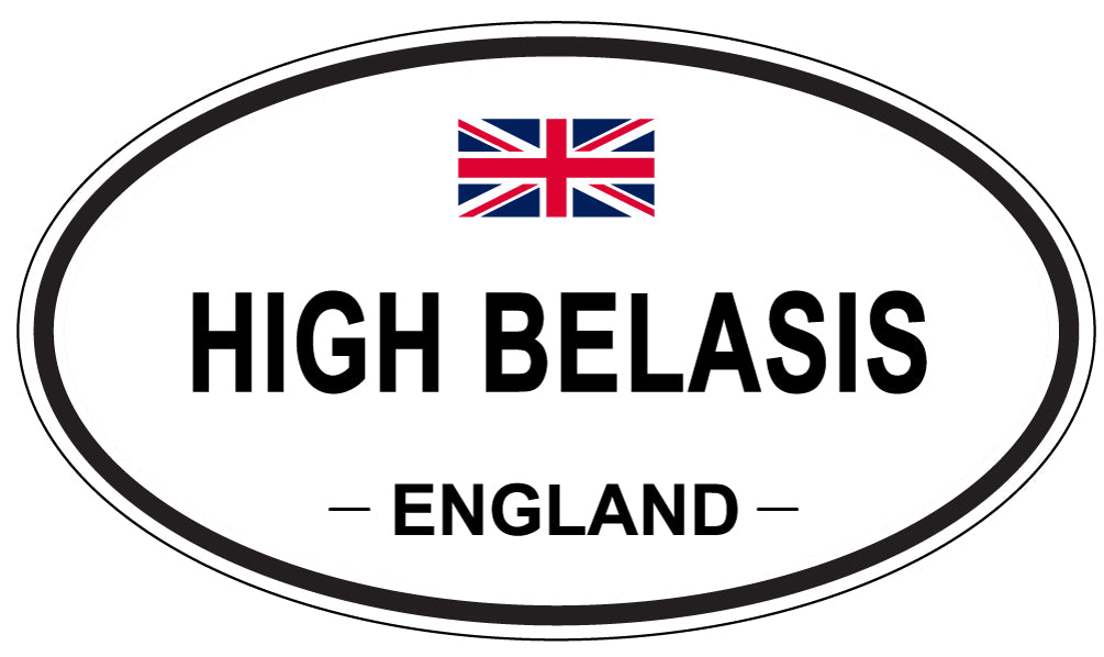 HIGH BELASIS, ENGLAND - Oval Sticker