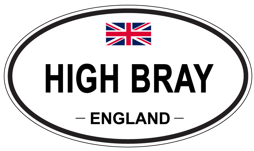 HIGH BRAY, ENGLAND - Oval Sticker