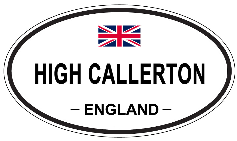 HIGH CALLERTON, ENGLAND - Oval Sticker