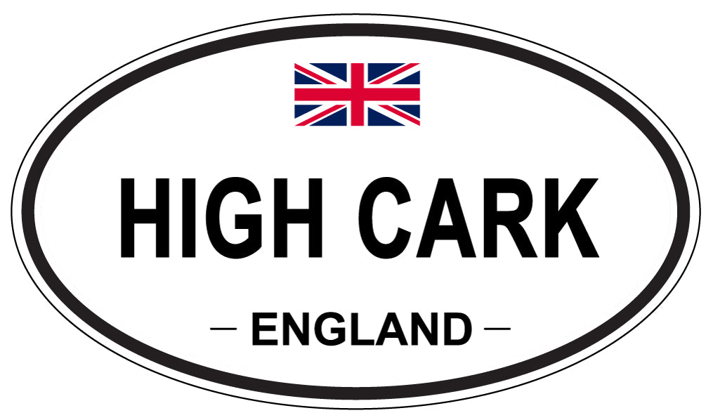 HIGH CARK, ENGLAND - Oval Sticker