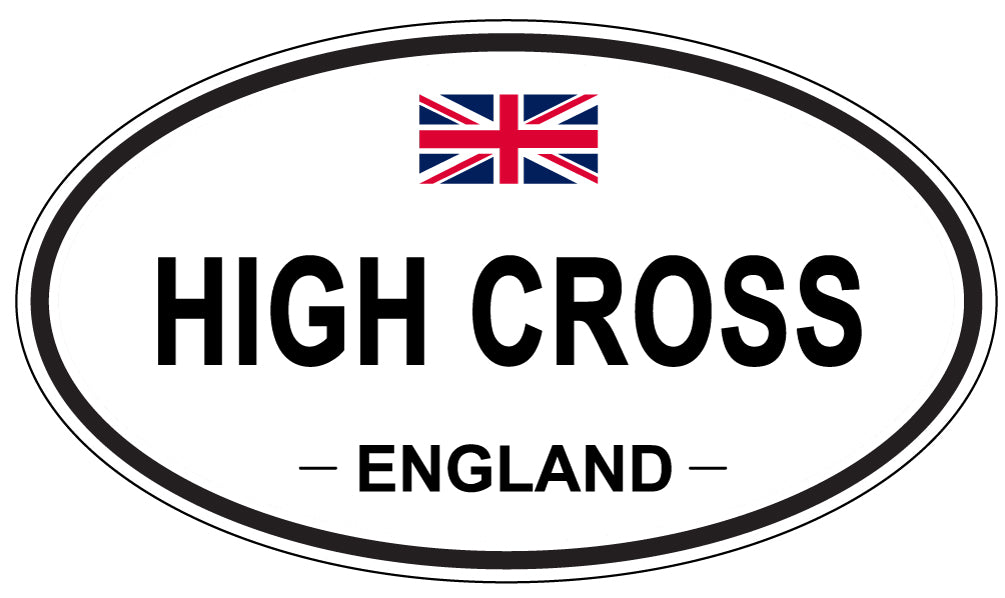 HIGH CROSS, ENGLAND - Oval Sticker