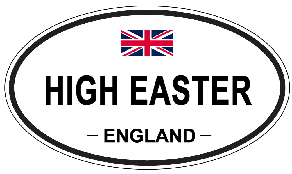HIGH EASTER, ENGLAND - Oval Sticker