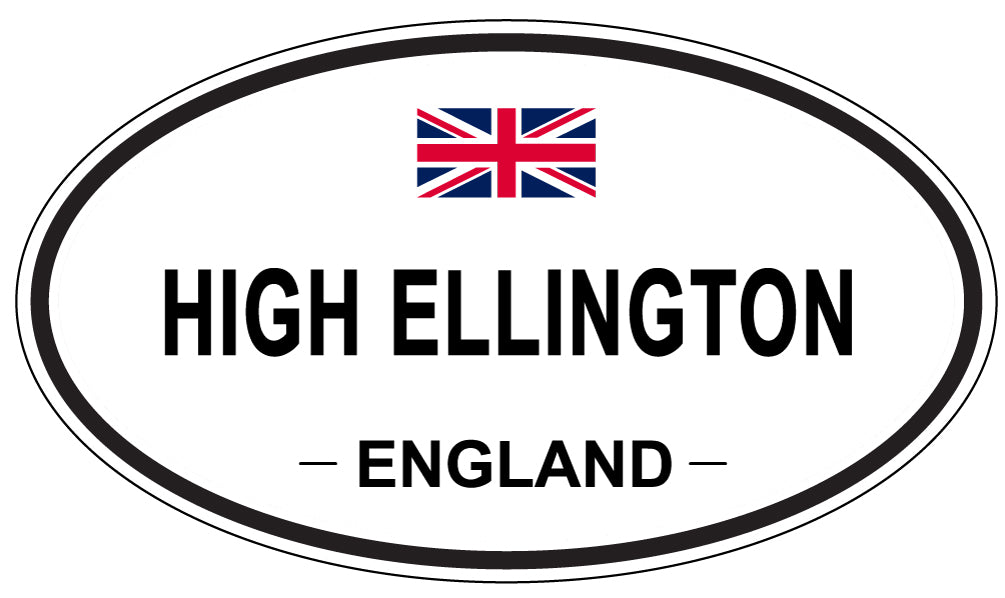 HIGH ELLINGTON, ENGLAND - Oval Sticker
