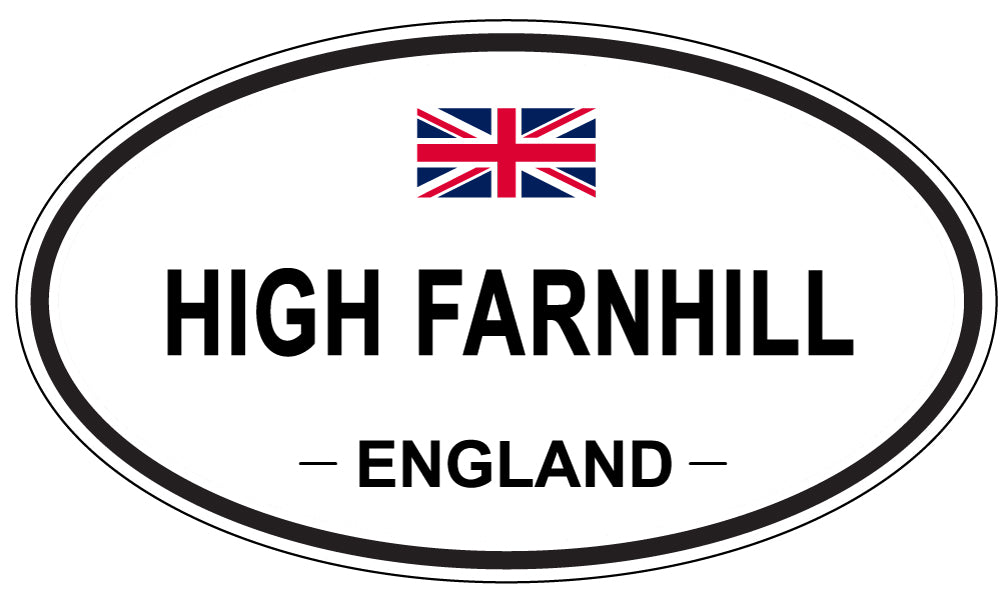 HIGH FARNHILL, ENGLAND - Oval Sticker