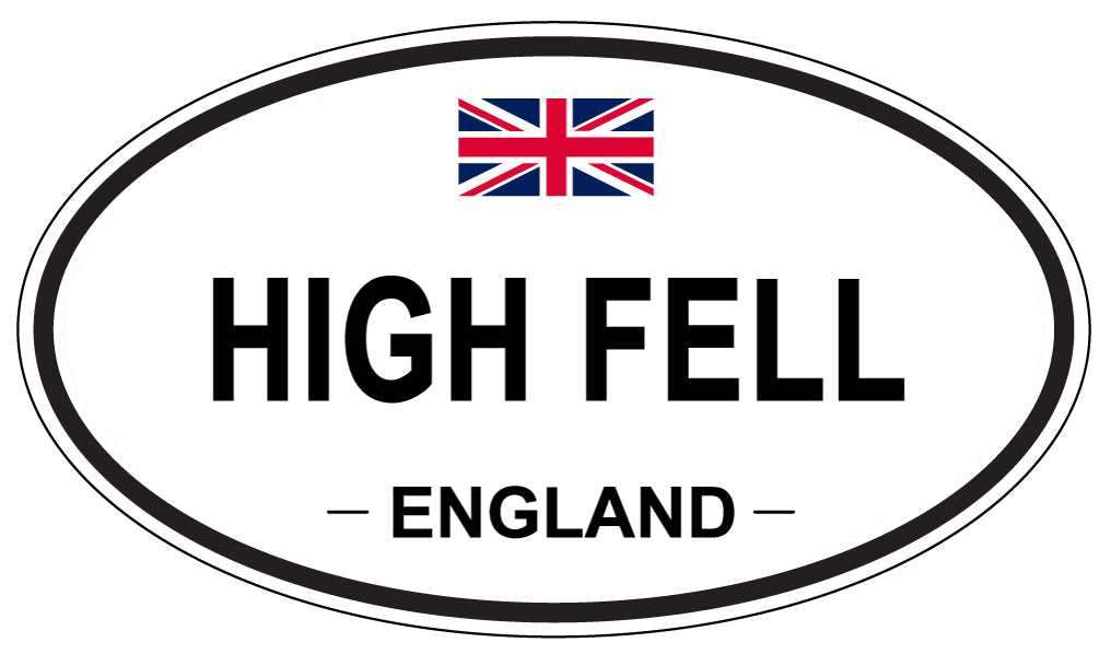 HIGH FELL, ENGLAND - Oval Sticker