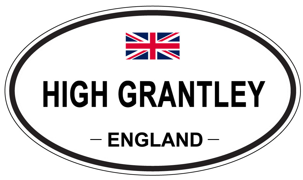 HIGH GRANTLEY, England - Oval Magnet
