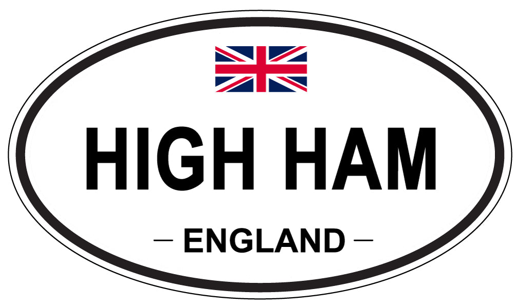 HIGH HAM, ENGLAND - Oval Sticker