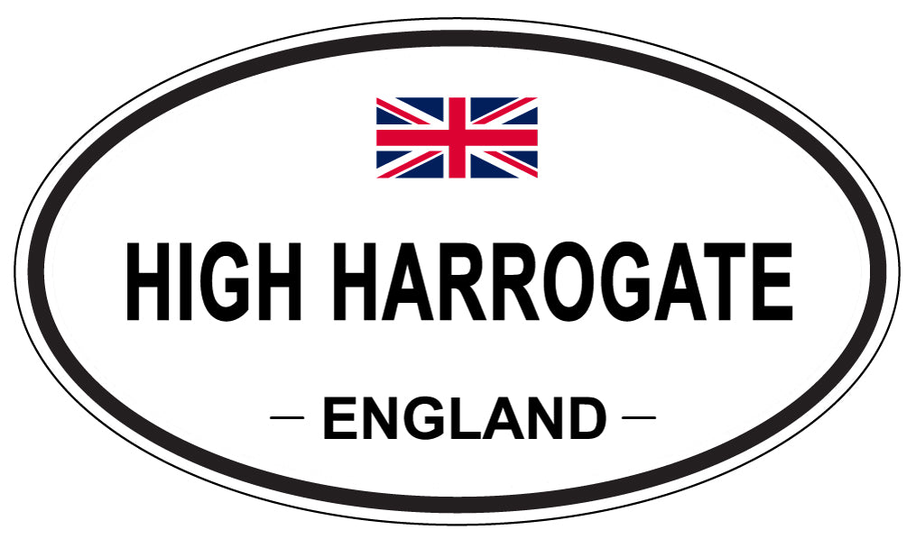 HIGH HARROGATE, ENGLAND - Oval Sticker