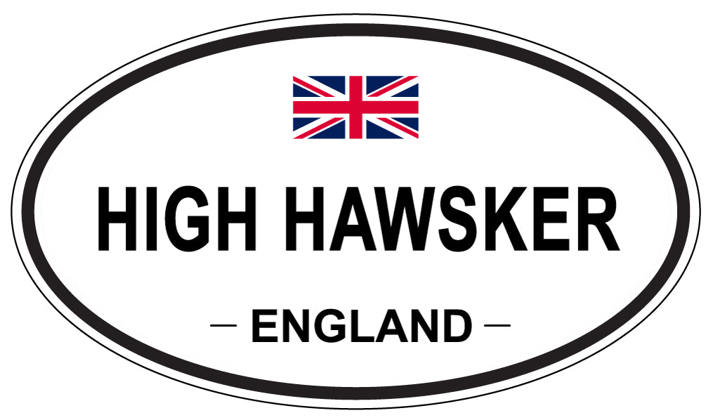 HIGH HAWSKER, ENGLAND - Oval Sticker
