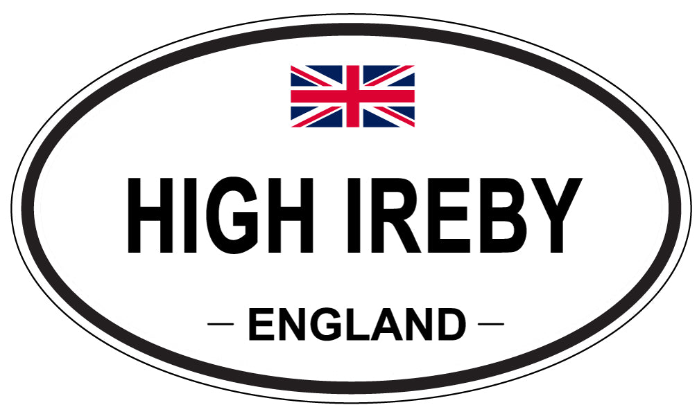 HIGH IREBY, ENGLAND - Oval Sticker