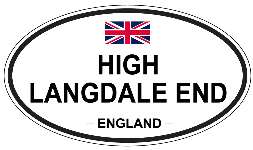 HIGH LANGDALE END, ENGLAND - Oval Sticker