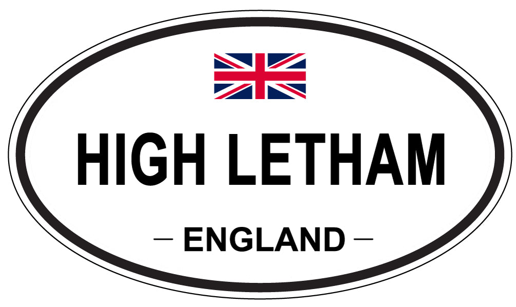 HIGH LETHAM, ENGLAND - Oval Sticker
