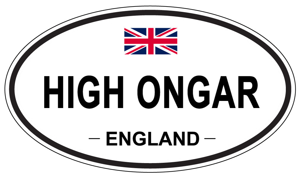 HIGH ONGAR, ENGLAND - Oval Sticker