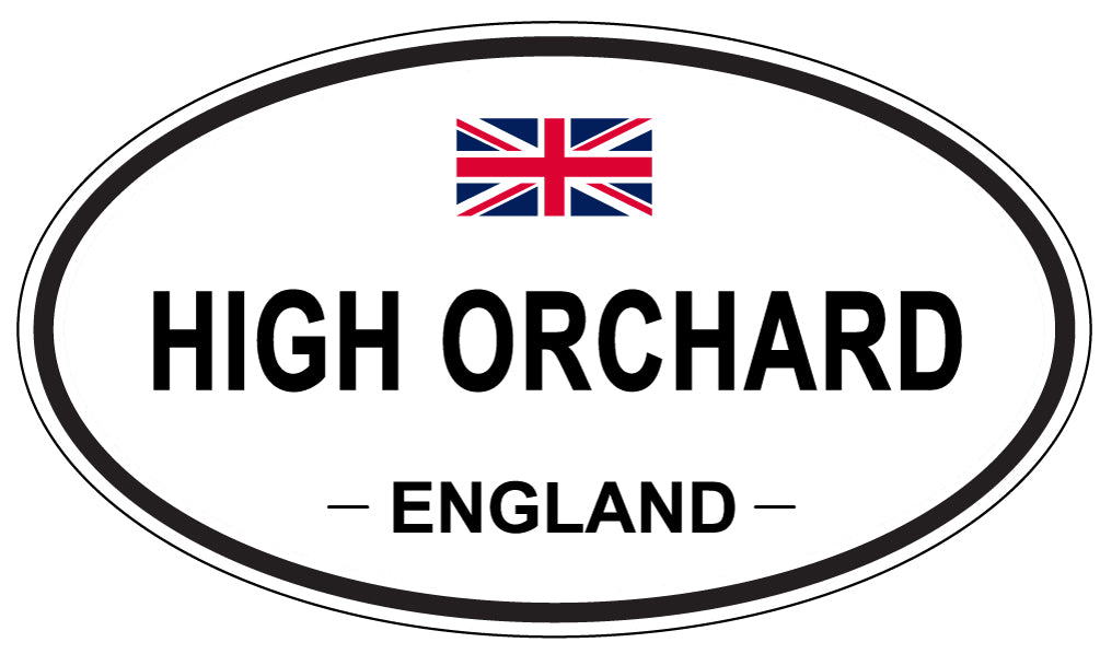 HIGH ORCHARD, ENGLAND - Oval Sticker