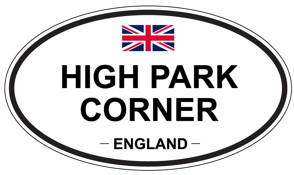 HIGH PARK CORNER, ENGLAND - Oval Sticker