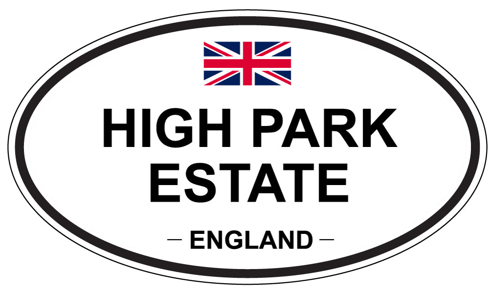 HIGH PARK ESTATE, England - Oval Magnet
